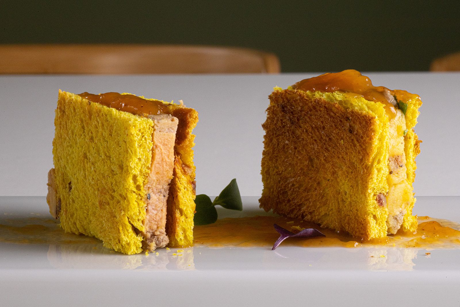 Brioche relleno de foie